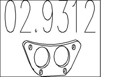 Packning, avgassystem - Packning, avgasrör MTS 02.9312