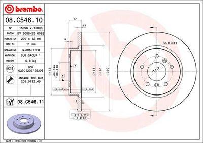 Bromsskivor - Bromsskiva BREMBO 08.C546.11