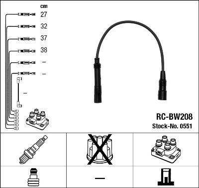 Tändkabel - Tändkabelsats NGK 0551