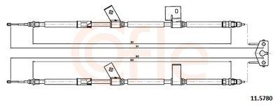 Parkeringsbromskablar - Vajer, parkeringsbroms COFLE 92.11.5780