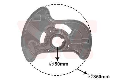 Stänkskydd för bromsar - Bromssköld VAN WEZEL 3091371
