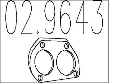 Packning, avgassystem - Packning, avgasrör MTS 02.9643