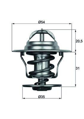 Termostat - Termostat, kylmedel MAHLE TX 15 87D