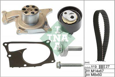 Vattenpump + kamremssats - Vattenpump + kuggremssats INA 530 0607 30