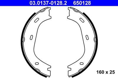 Handbroms delar - Bromsbackar, sats, parkeringsbroms ATE 03.0137-0128.2