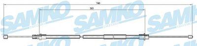 Parkeringsbromskablar - Vajer, parkeringsbroms SAMKO C0649B