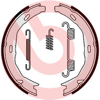 Handbroms delar - Bromsbackar, sats, parkeringsbroms BREMBO S 50 522