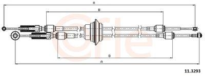 Kabel, manuell växellåda - Vajer, manuell transmission COFLE 92.11.3293