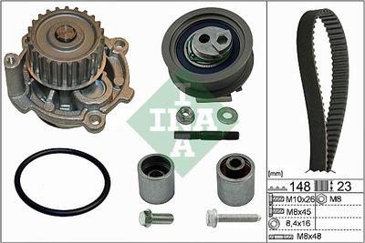 Vattenpump + kamremssats - Vattenpump + kuggremssats INA 530 0445 32