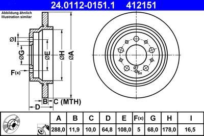 Bromsskivor - Bromsskiva ATE 24.0112-0151.1