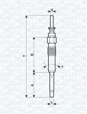 Glödstift - Glödstift MAGNETI MARELLI 062900023304