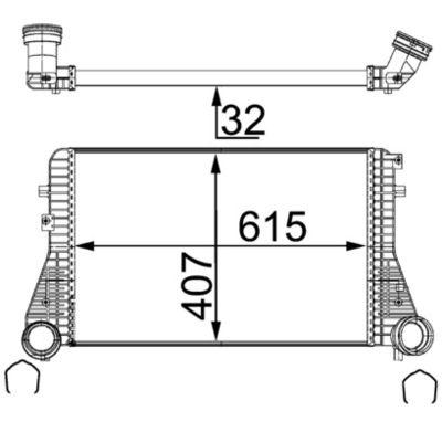 Intercooler - Laddluftkylare MAHLE CI 83 000S