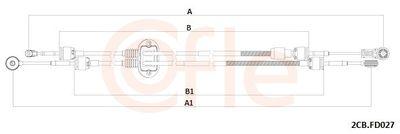 Kabel, manuell växellåda - Vajer, manuell transmission COFLE 92.2CB.FD027