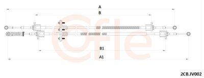 Kabel, manuell växellåda - Vajer, manuell transmission COFLE 92.2CB.IV002