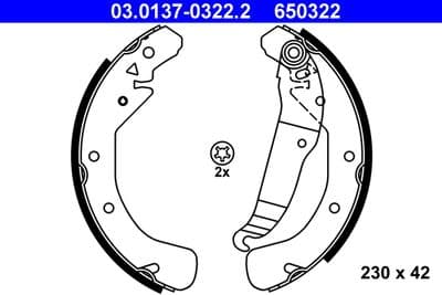 Bromsbackar - Bromsbackar, sats ATE 03.0137-0322.2