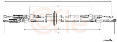Kabel, manuell växellåda - Vajer, manuell transmission COFLE 92.12.7262