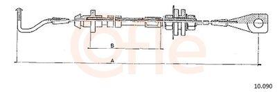 Spjällkabel - Gasvajer COFLE 92.10.090