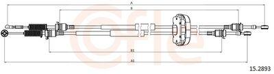 Kabel, manuell växellåda - Vajer, manuell transmission COFLE 92.15.2893