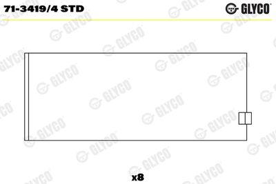 Vevaxellager - Vevstakslager GLYCO 71-3419/4 STD