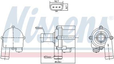 Hjälpvattenspump - Extravattenpump, laddluftkylare NISSENS 832172