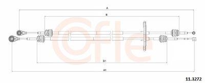 Kabel, manuell växellåda - Vajer, manuell transmission COFLE 92.11.3272