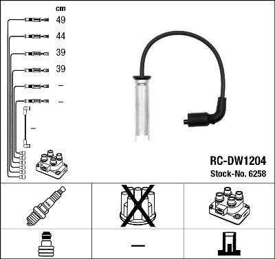 Tändkabel - Tändkabelsats NGK 6258