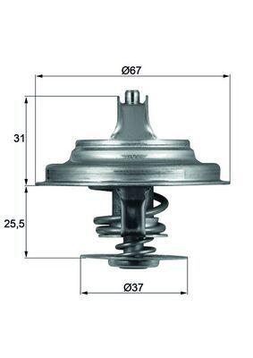 Termostat - Termostat, kylmedel MAHLE TX 25 87D