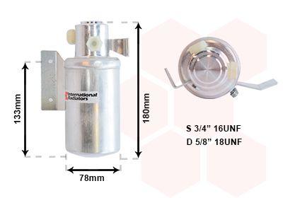 Torkfilter - Torkare,m klimatanläggning VAN WEZEL 5800D166