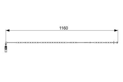 Slitageindikatorer för bromsbelägg - Varningssensor, bromsbeläggslitage BOSCH 1 987 473 048