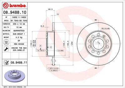 Bromsskivor - Bromsskiva BREMBO 08.9488.11