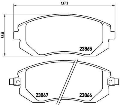 Bromsbelägg - Bromsbeläggssats, skivbroms BREMBO P 78 013