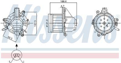 Fläktmotor - Kupéfläkt NISSENS 87542