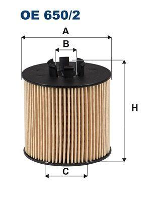 Oljefilter - Oljefilter FILTRON OE 650/2