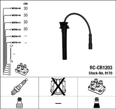 Tändkabel - Tändkabelsats NGK 9170