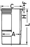 Cylindermantel - Cylinderhylsa KOLBENSCHMIDT 89596110