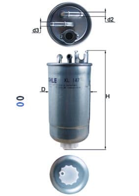 Bränslefilter - Bränslefilter KNECHT KL 147D