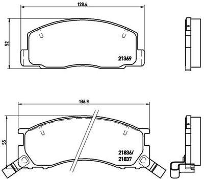 Bromsbelägg - Bromsbeläggssats, skivbroms BREMBO P 83 029