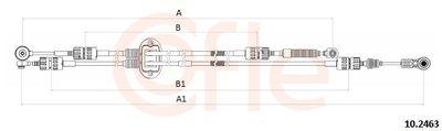Kabel, manuell växellåda - Vajer, manuell transmission COFLE 92.10.2463