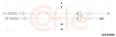 Kabel, manuell växellåda - Vajer, manuell transmission COFLE 92.2CB.HY006