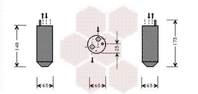 Torkfilter - Torkare,m klimatanläggning VAN WEZEL 8100D029