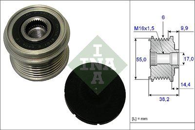 Frikopplingsnav - Frihjulskoppling, generator INA 535 0216 10