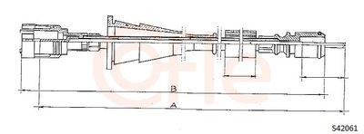 Hastighetsmätarvajer - Hastighetsmätaraxel COFLE 92.S24061