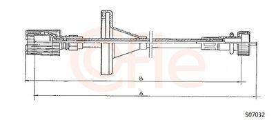 Hastighetsmätarvajer - Hastighetsmätaraxel COFLE 92.S07032