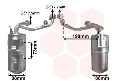 Torkfilter - Torkare,m klimatanläggning VAN WEZEL 1800D387