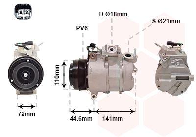 A/C-kompressor - Kompressor, klimatanläggning VAN WEZEL 1801K719