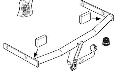 Dragkrokar och kablagekit - Släpfordonstillkoppling BRINK 392000