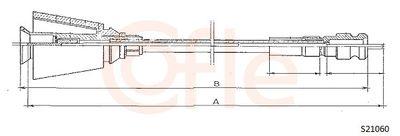 Hastighetsmätarvajer - Hastighetsmätaraxel COFLE 92.S21060
