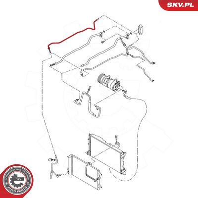 Klimatanläggningsrör - Varibelttrycksledning, klimatanläggning ESEN SKV 54SKV629