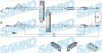 Parkeringsbromskablar - Vajer, parkeringsbroms SAMKO C0225B