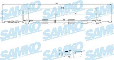 Parkeringsbromskablar - Vajer, parkeringsbroms SAMKO C0266B